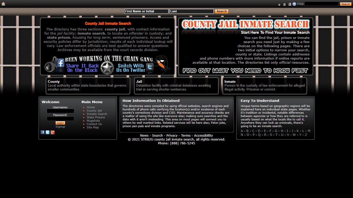 County Jail Inmate Search and Facility Locator